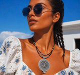Vintage Bohemian Totem Pendant Necklace