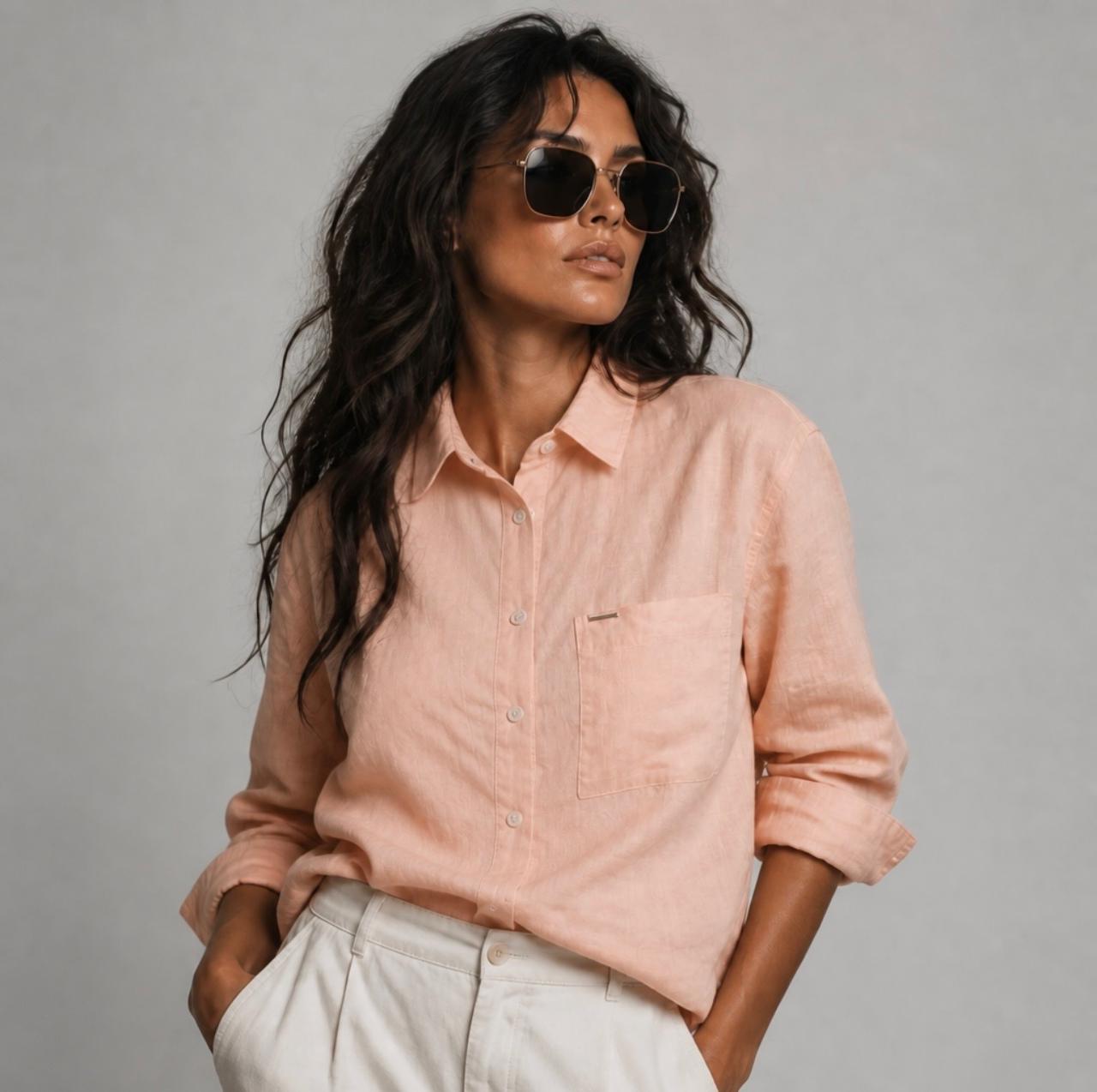 Heathered Linen loose Shirt