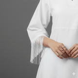 White Fringe Kurta Set