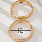 2-Piece Retro Punk Gold Bracelet Set