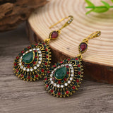 Vintage Boho Rhinestone Drop Earrings