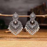Bohemian Vintage-Inspired Heart-Shaped Dangle Earrings