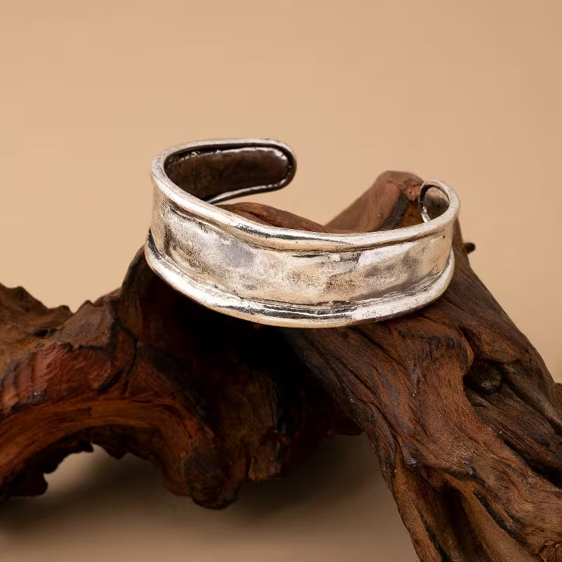 Distressed Open Cuff Bangle