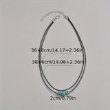Bohemian Double-Layer Turquoise Pendant Necklace
