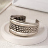 Bohemian Vintage Silver Hollow Open Bangle