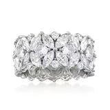Luxury Zirconia Petal Band Ring