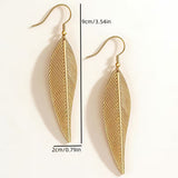 Minimalist Metallic Leaf Earrings