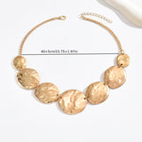 Geometric Gold Bib Statement Necklace