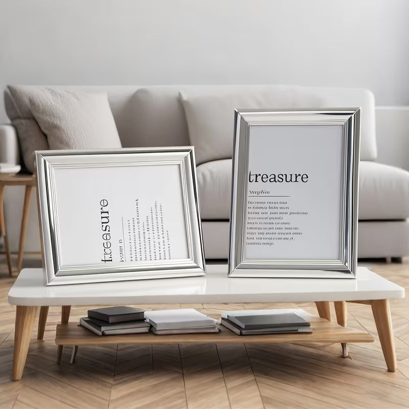 Silvery Metal Photo Frame – 6, 7 & 8 Inch