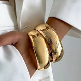 2PCS Vintage Snake Pattern Cuff Bracelet Set