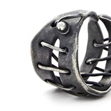 Dark Style Heavy Crafted Tie Ring