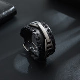Unisex Faux Leather Buckle Bracelet – Punk Casual Wristband