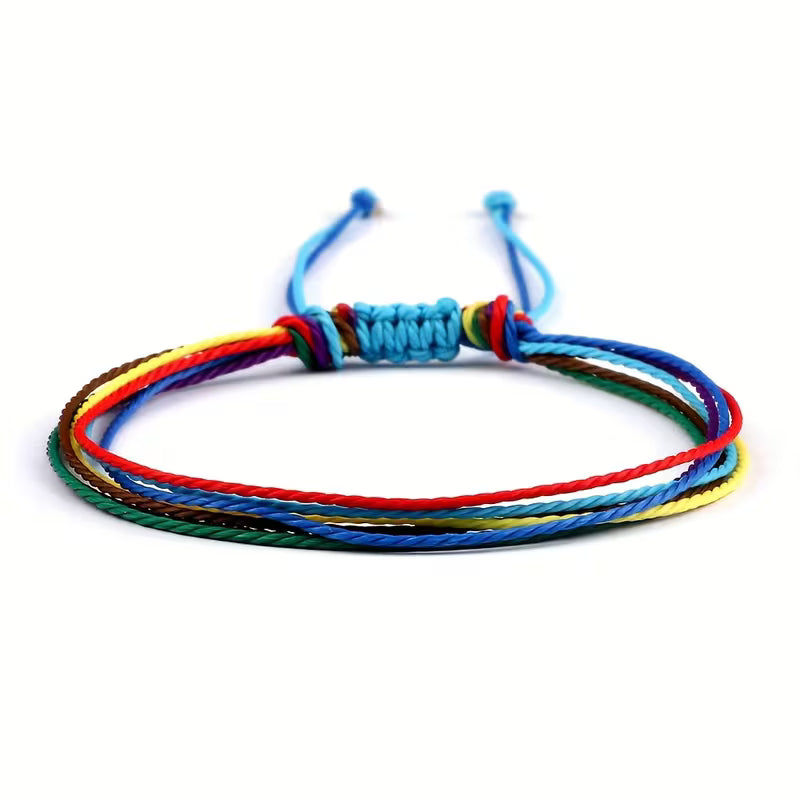 Ethnic Multi-Line Wax Thread Bracelet