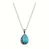 Vintage Turquoise Teardrop Pendant Necklace