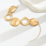 Geometric Hollow Circle Metal Bracelet