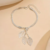 Hollow Leaf Multi-Layer Pendant Necklace