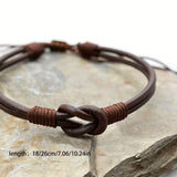 Braided Genuine Leather Knot Bracelet