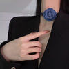Retro Denim Flower Choker Necklace
