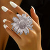 Minimalist Sunflower Statement Ring