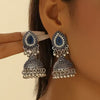 Boho Blue Water Drop Silver Earrings