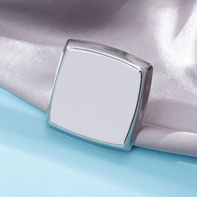 Glossy Square Statement Ring