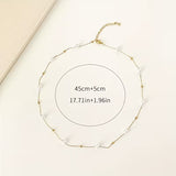 Elegant Pearl Stainless Steel Necklace