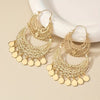 Boho Crescent Tassel Drop Earrings