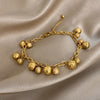 Textured Ball Charm Bangle Bracelet