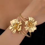 Vintage Gold Floral Wrap Bracelet