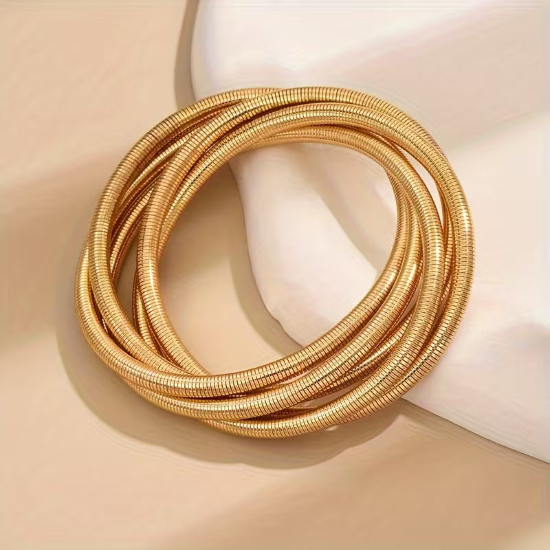 Chic Multi-Layer Geometric Cuff Bracelet