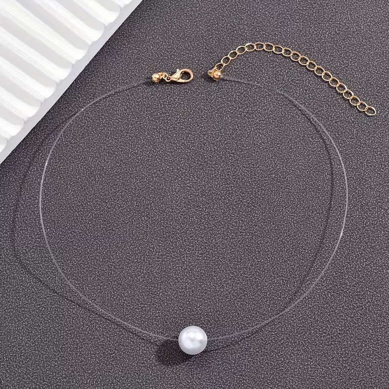 Minimalist Faux Invisible Necklace