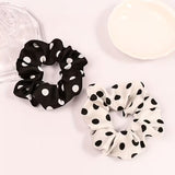 2PCS Boho Polka Dot Fabric Scrunchie Set