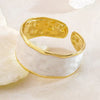 Hammered Enamel Open Bangle