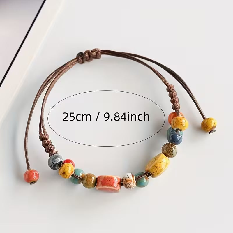 Bohemian Ceramic Bead Bracelet