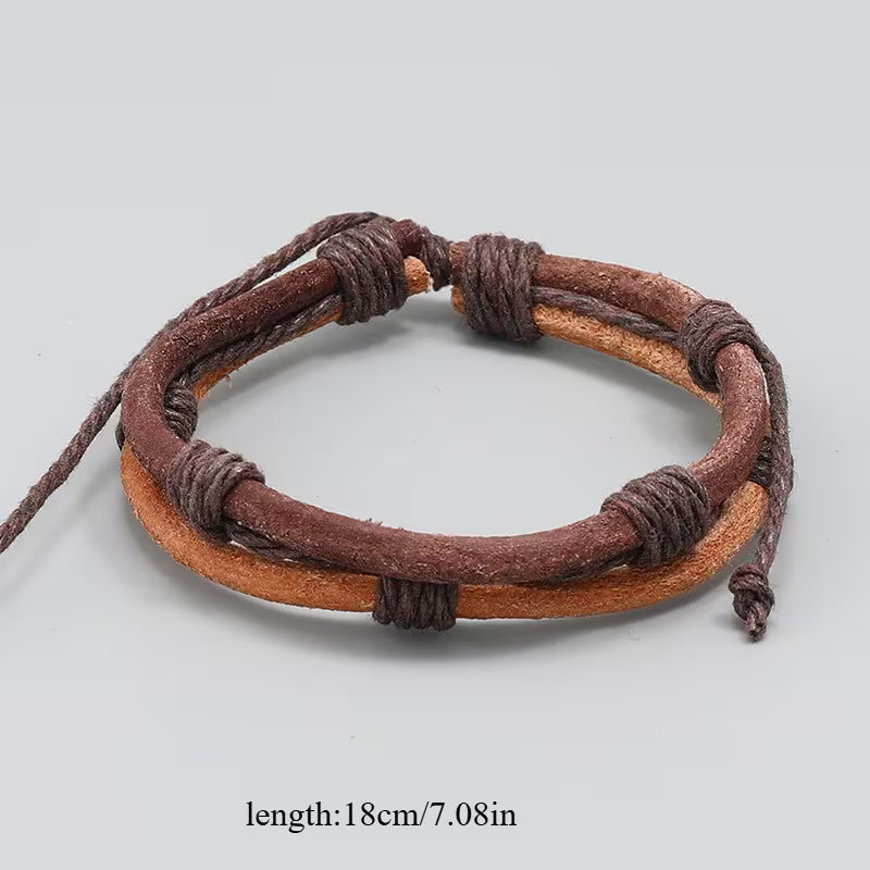 Handmade Vintage Faux Leather Bracelet