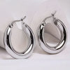 High-Quality Hypoallergenic Silvery Hoop Earrings