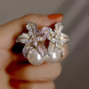Elegant Lily Flower Stud Earrings