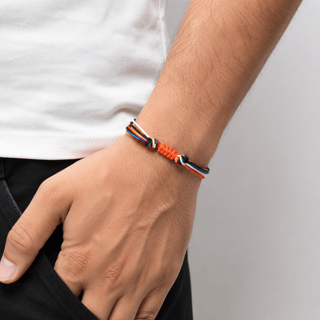 Ethnic Multi-Line Wax Thread Bracelet