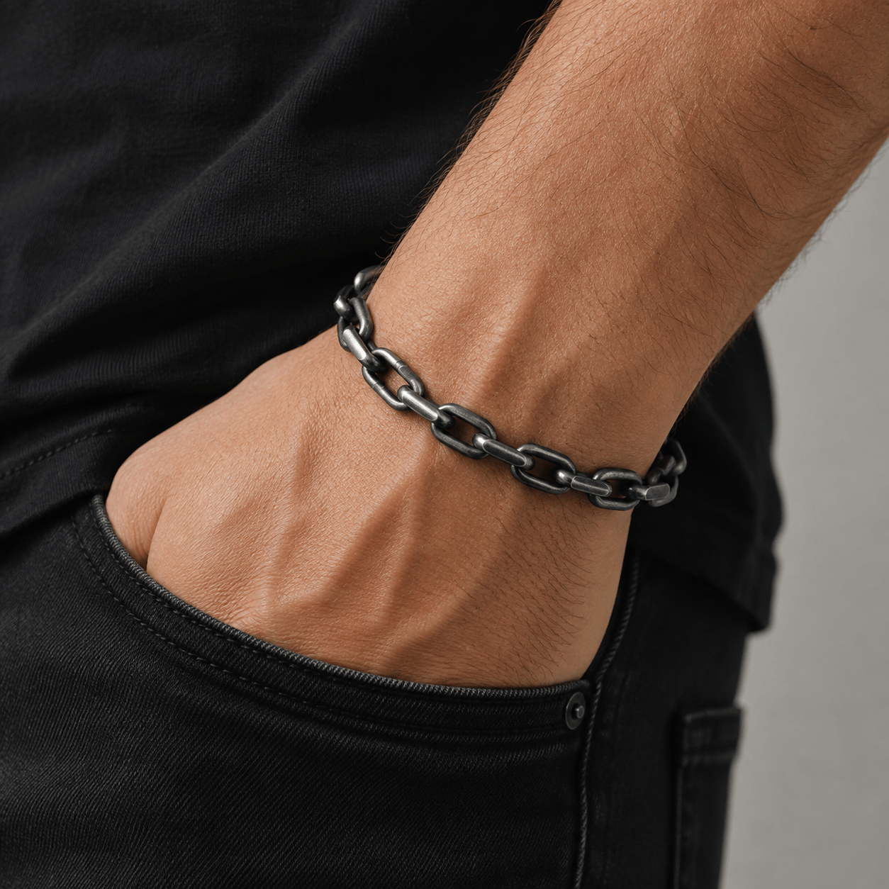 Men’s Punk Bicycle Chain Bracelet