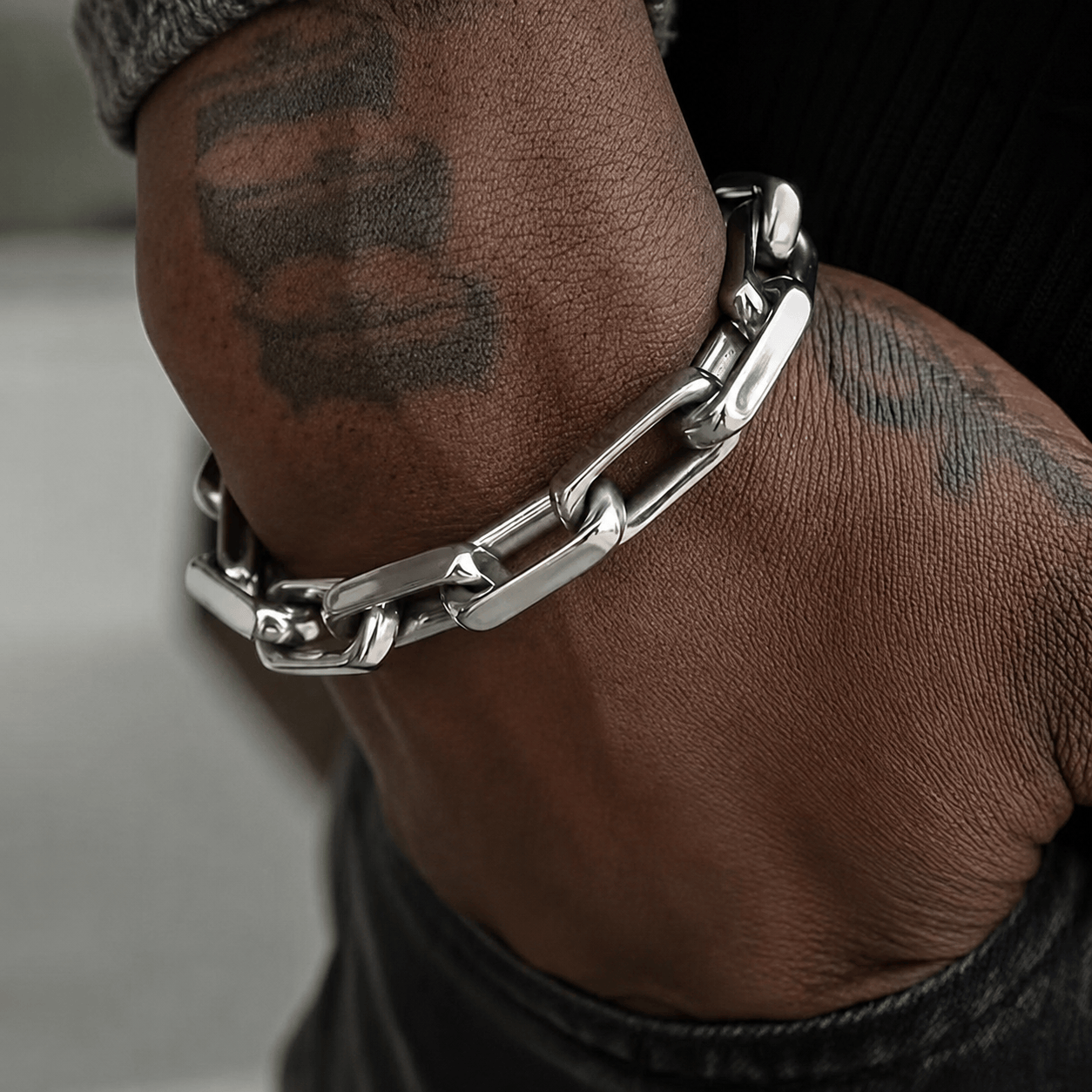 Heavy-Duty Stainless Steel Link Bracelet