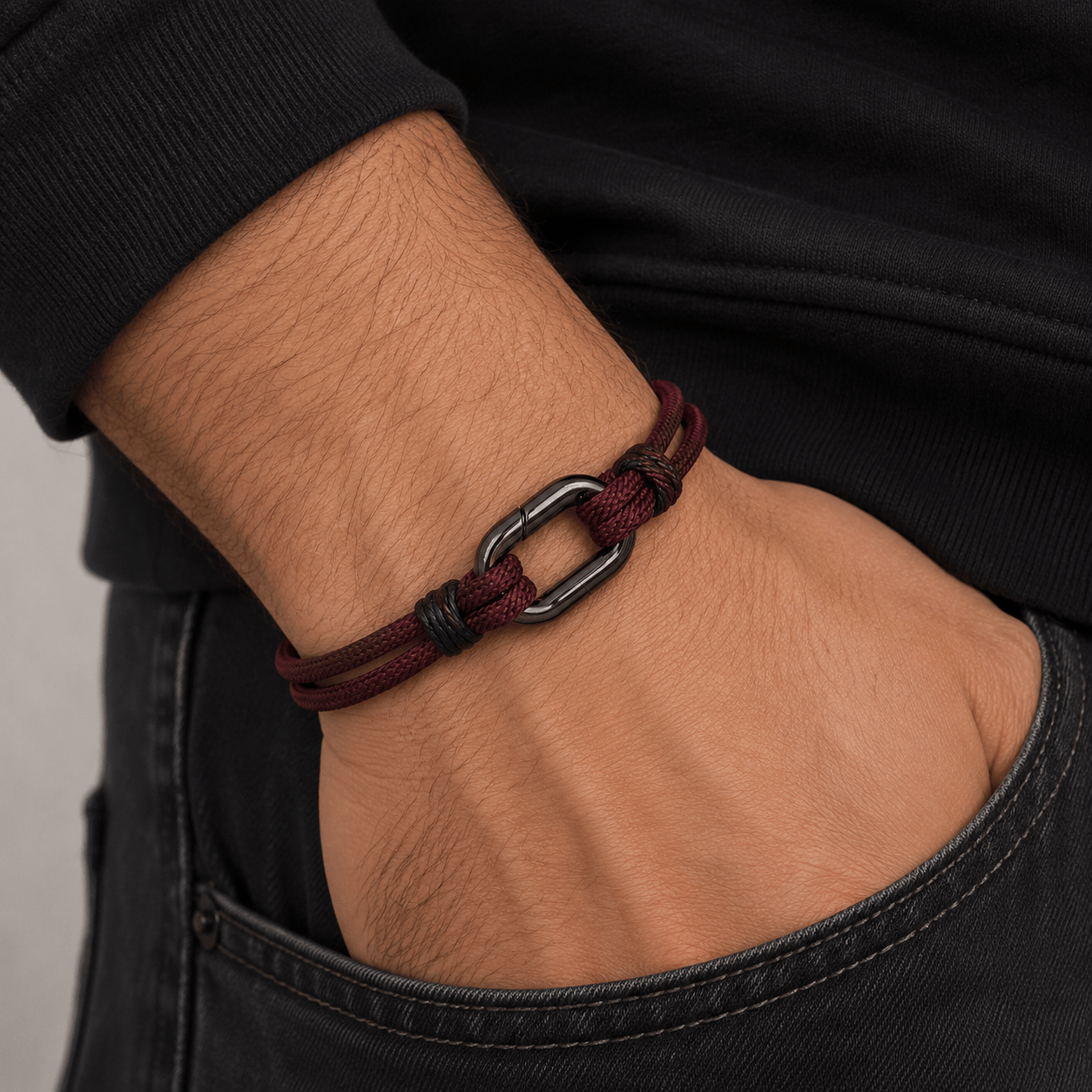 Vintage Boho Rope Hook Bracelet