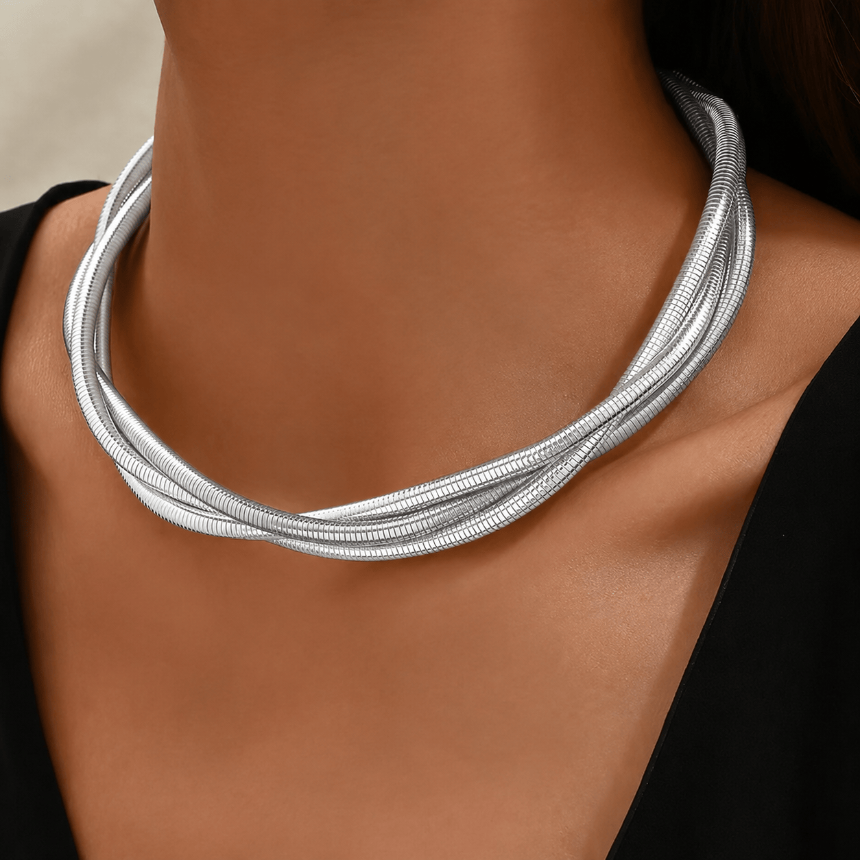 Layered Snake Chain Necklace