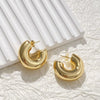 C/Shape Ear Hoops Pair