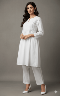 Classic White Kurta Set